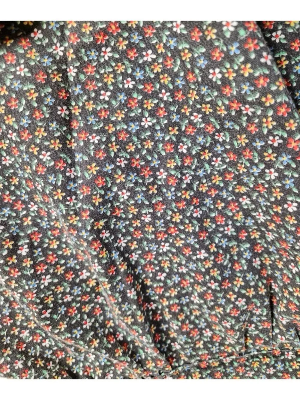 Apron Floral Pocket Rickrack Trim cottagecore grannycore Vtg country kitchen